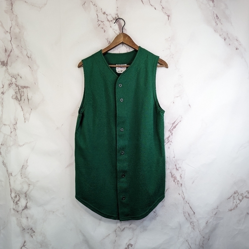 Link Zelda Costume Womens Medium Tunic Green Vest Button Shirt Top Vintage
